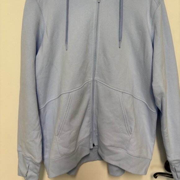 TEK GEAR ULTRASOFT FLEECE WOMENS ZIP UP POWDER BLUE HOODIE. SZ. 1X - Picture 2 of 3